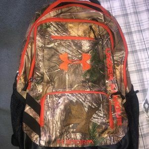 •Camo/orange Under Armour Backpack